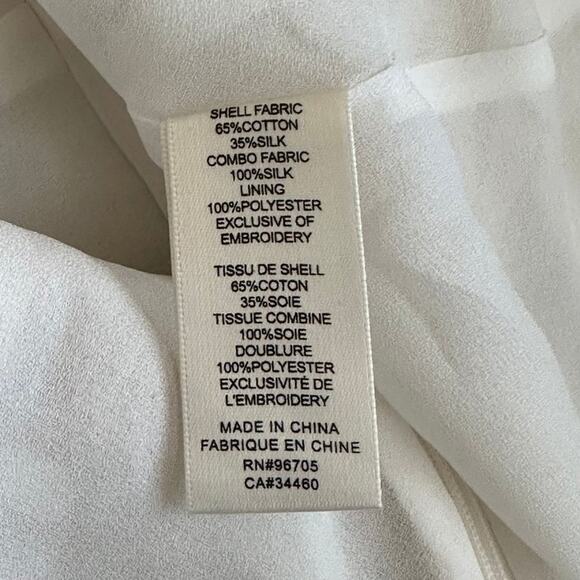 Rebecca Taylor Amea Applique Ruffle Top Snow Combo - Picture 7 of 10